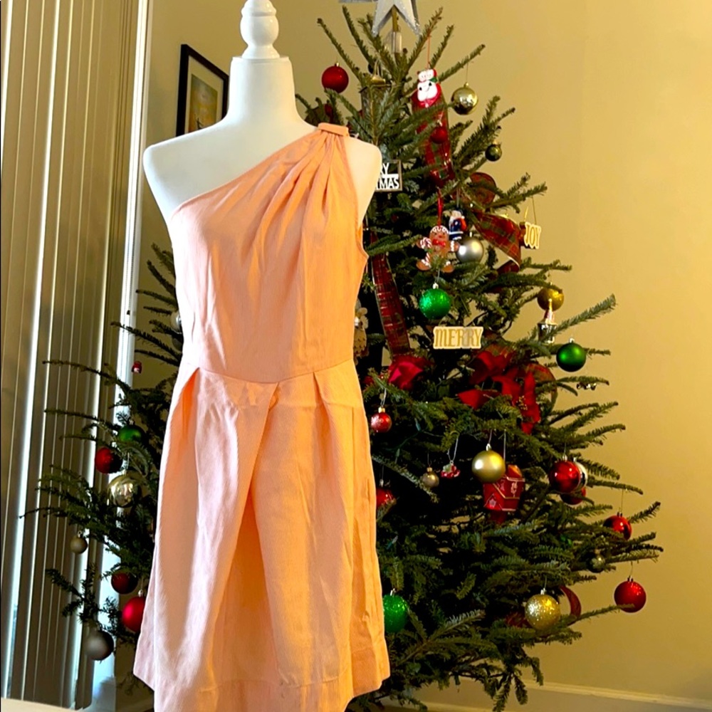 Peach one shoulder dress. never worn